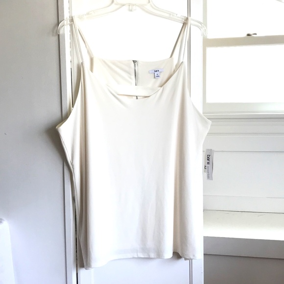 BAR III Sleeveless Blouse Tank Top Cream NWT Women’s Plus Size 4X - Picture 1 of 16